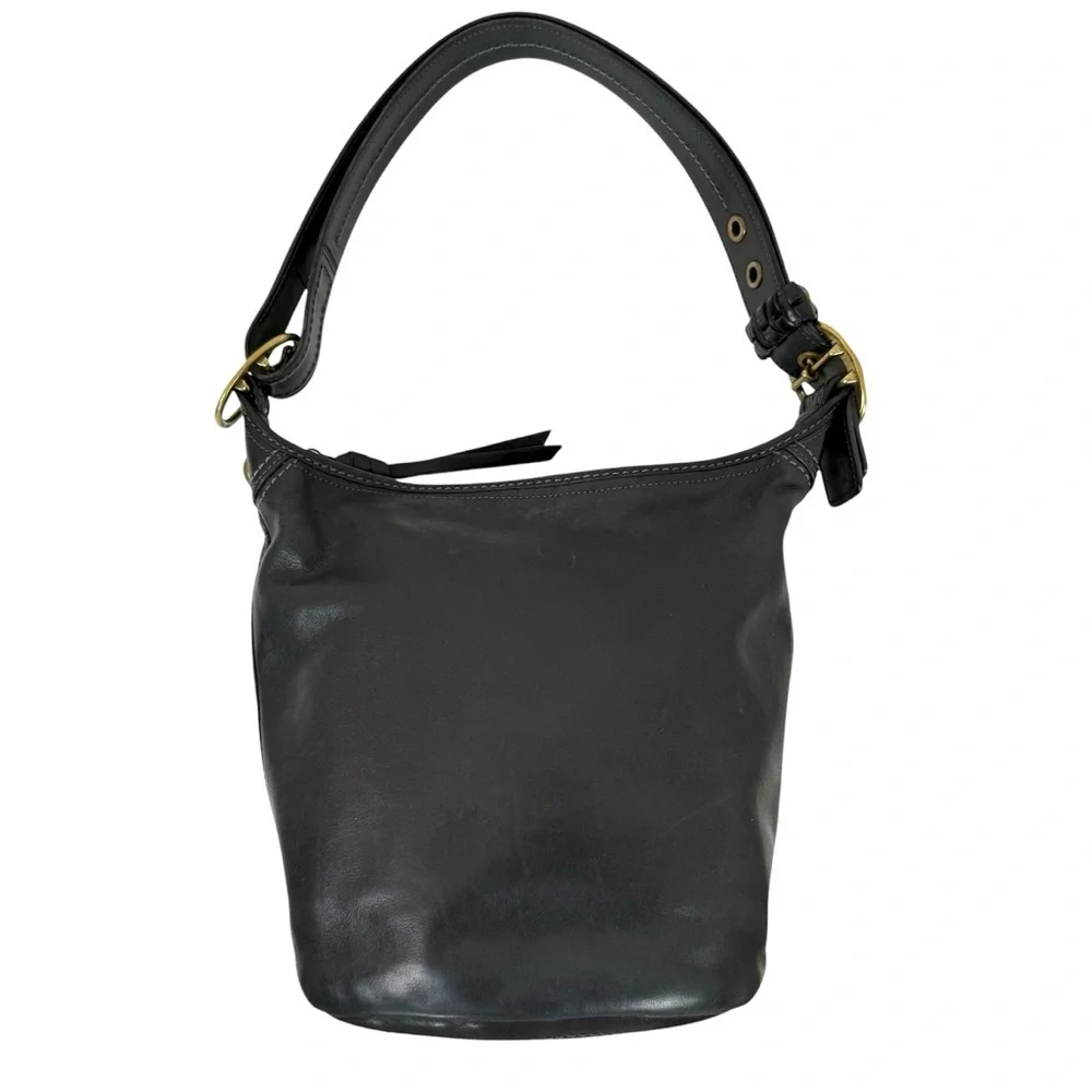 Coach Vintage Bleecker Tattersall Duffle Bucket Bag 11422 Black